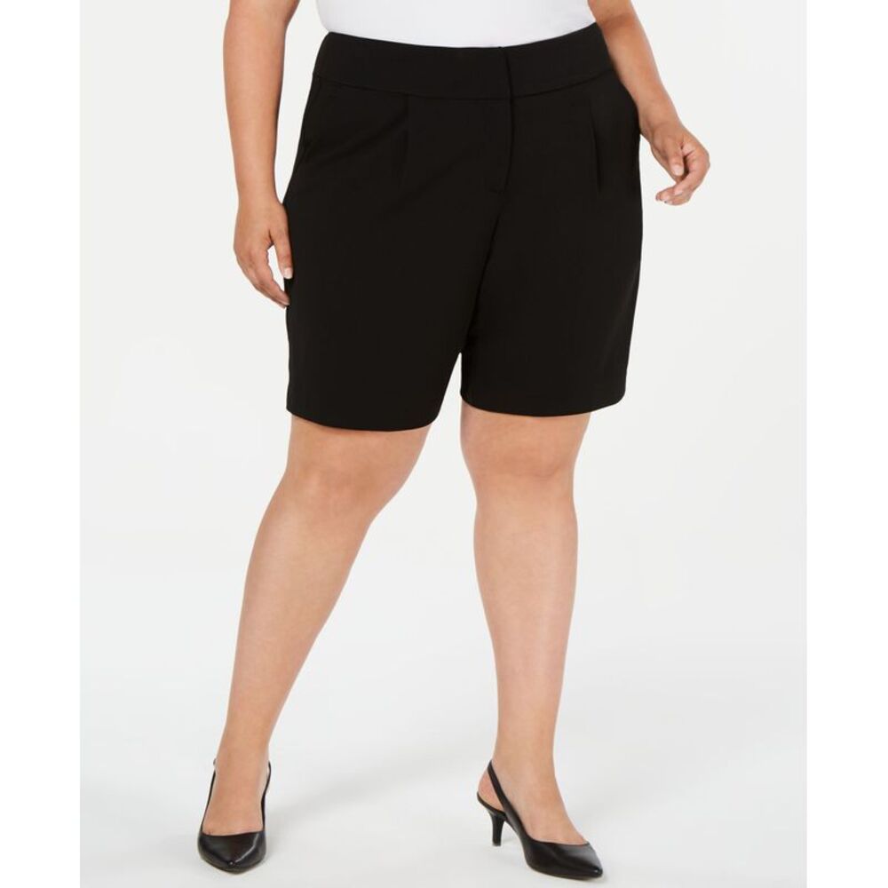 Alfani Plus Size Wide Waistband Shorts